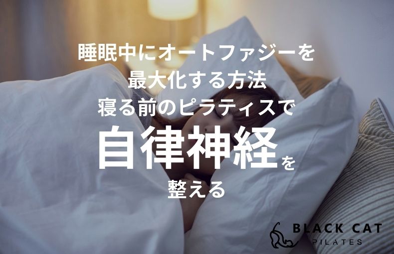 睡眠中にオートファジーを最大化する方法。寝る前のピラティスで自律神経を整える